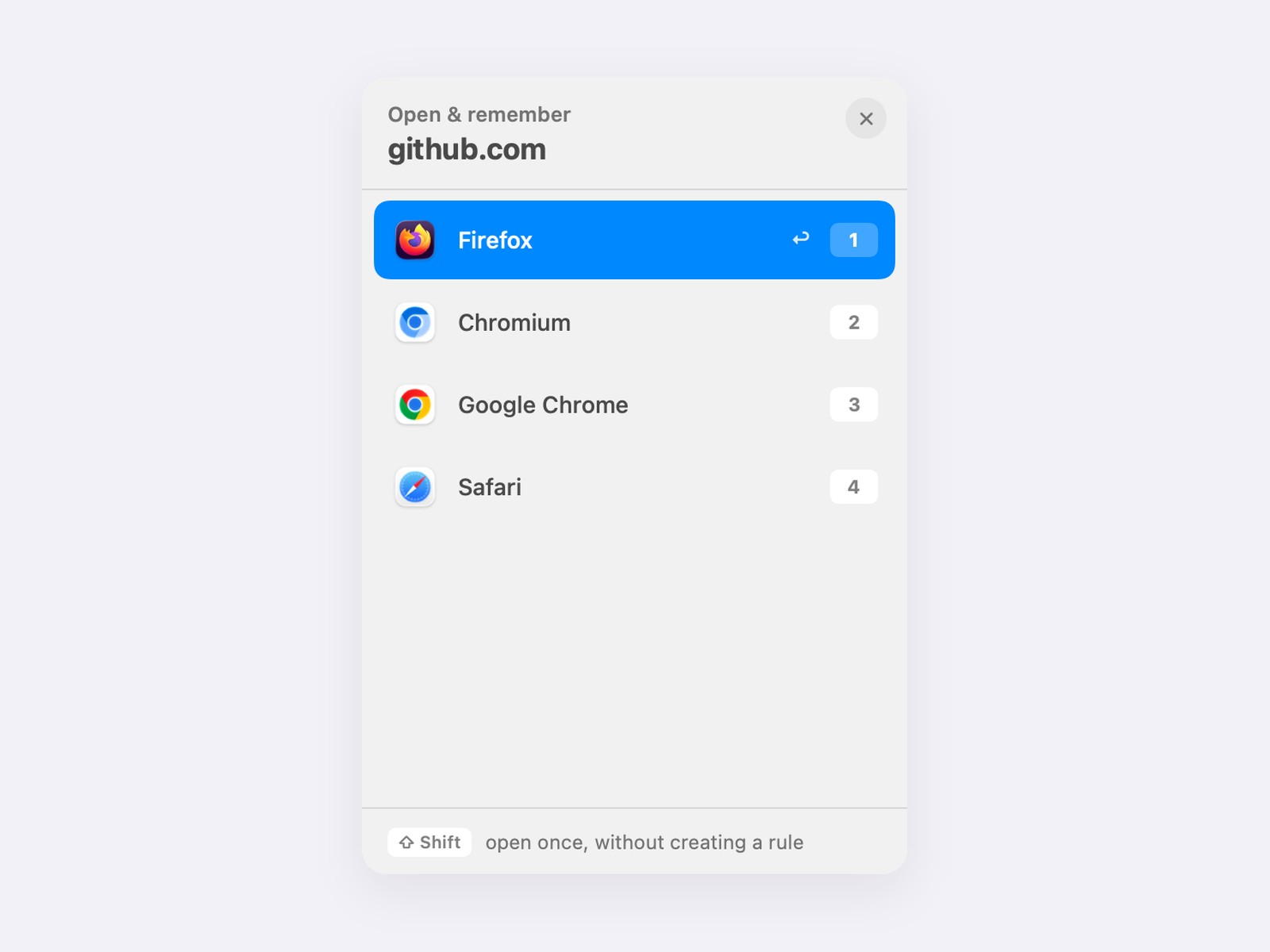 Reroute browser picker